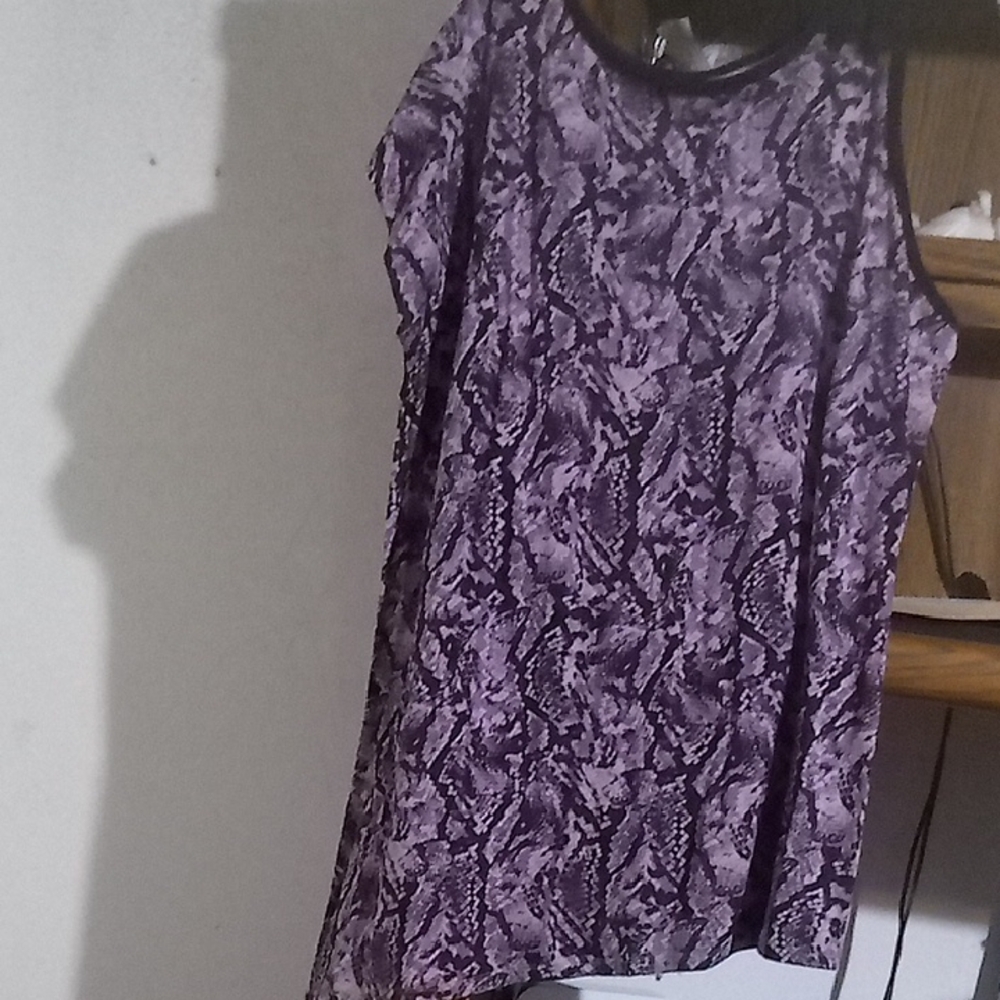 Purple Sleeveless Blouse
